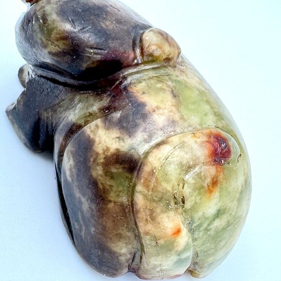 Jade Carved Mythical Beast Figurine Rustic Stone Antique 17 c ? - Picture 8 of 11